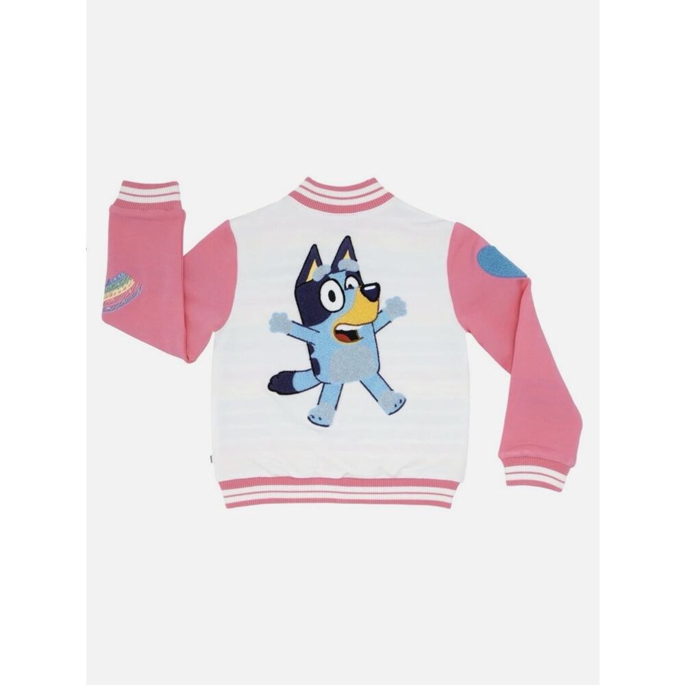 Little Sleepies Bluey Pink Bomber Jacket Toddler 4T -Limited Edition Colorful - Picture 2 of 5